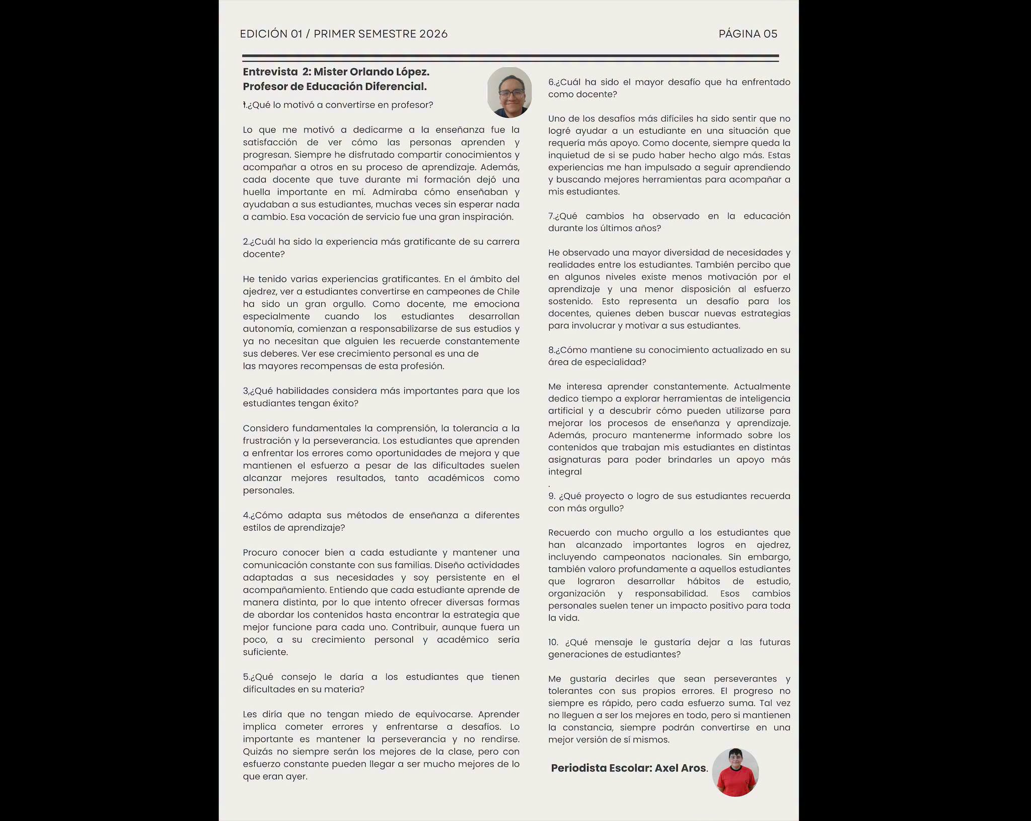Imagen 2 de el primer Boletín Digital del Taller de Periodismo
