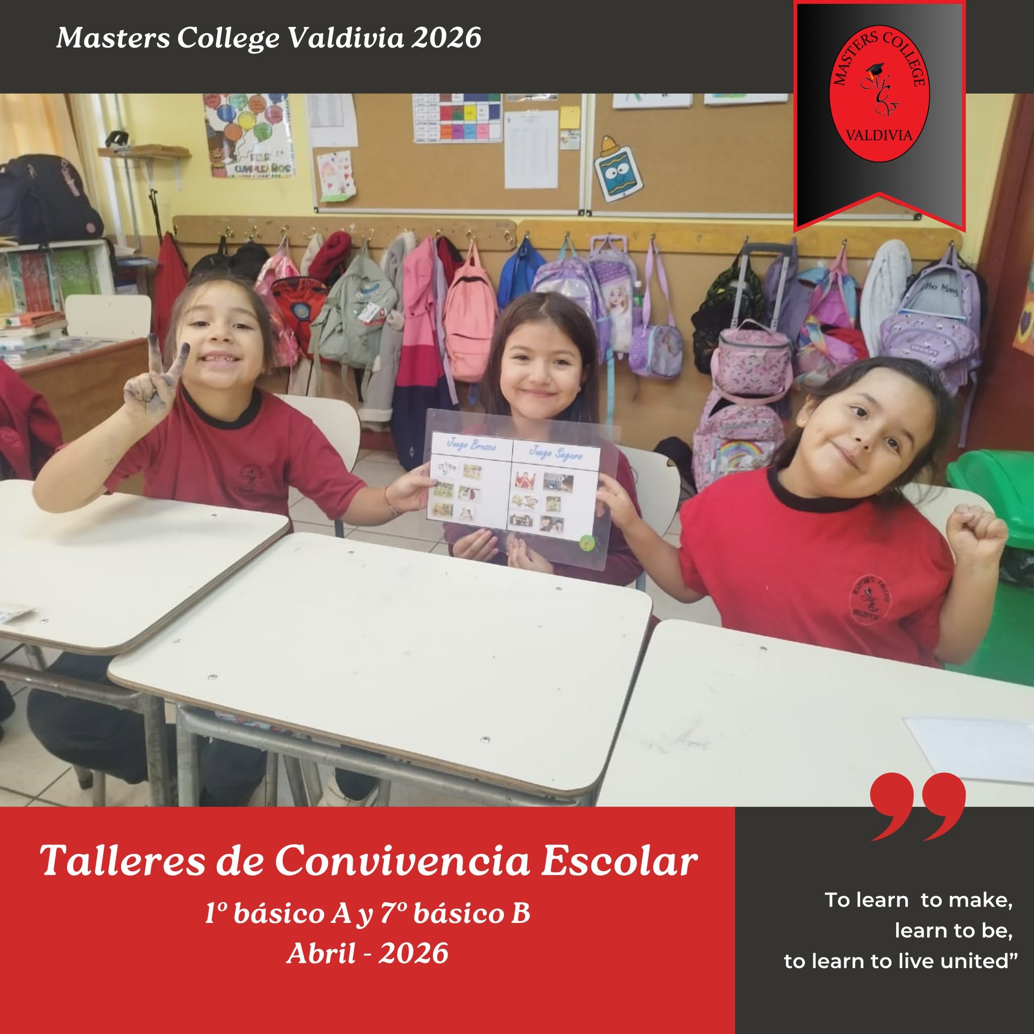 Talleres de Convivencia Escolar fortalecen el clima de aula y la formación integral de nuestros estudiantes